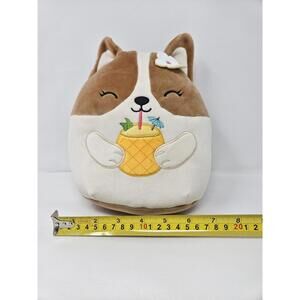 Squishmallows 5” Inch Regina the Corgi Dog with Pineapple Drink